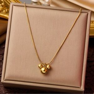 Mickey Gold Pendant Necklace